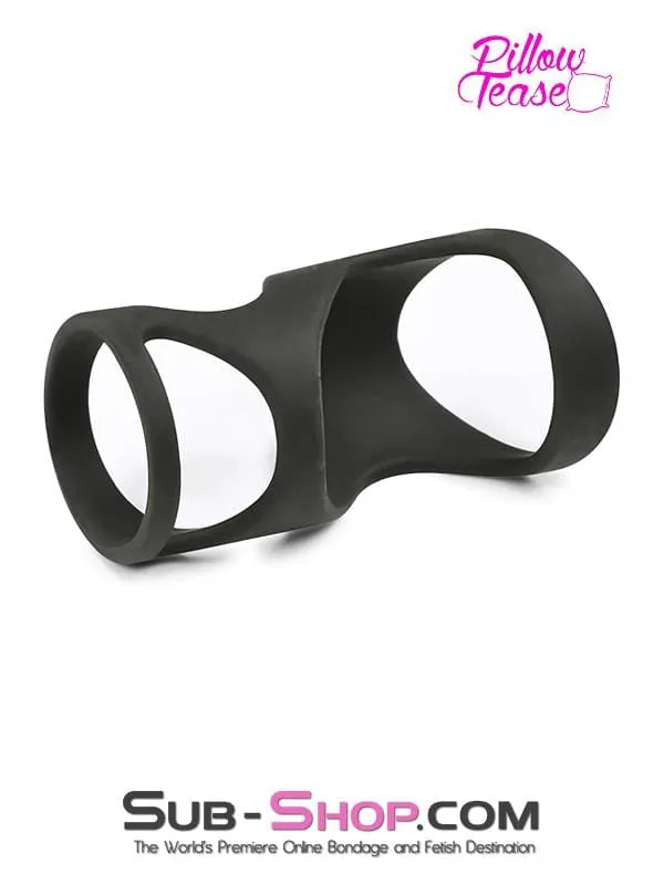 1660M      Silicone Delay Cock Ring with Girth Enhancing Massaging Cage