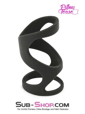 1660M      Silicone Delay Cock Ring with Girth Enhancing Massaging Cage