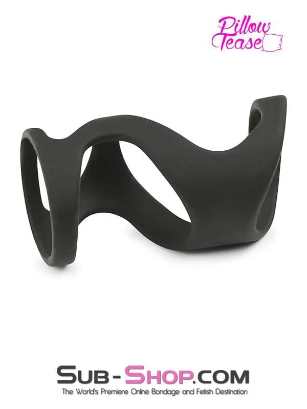 1660M      Silicone Delay Cock Ring with Girth Enhancing Massaging Cage