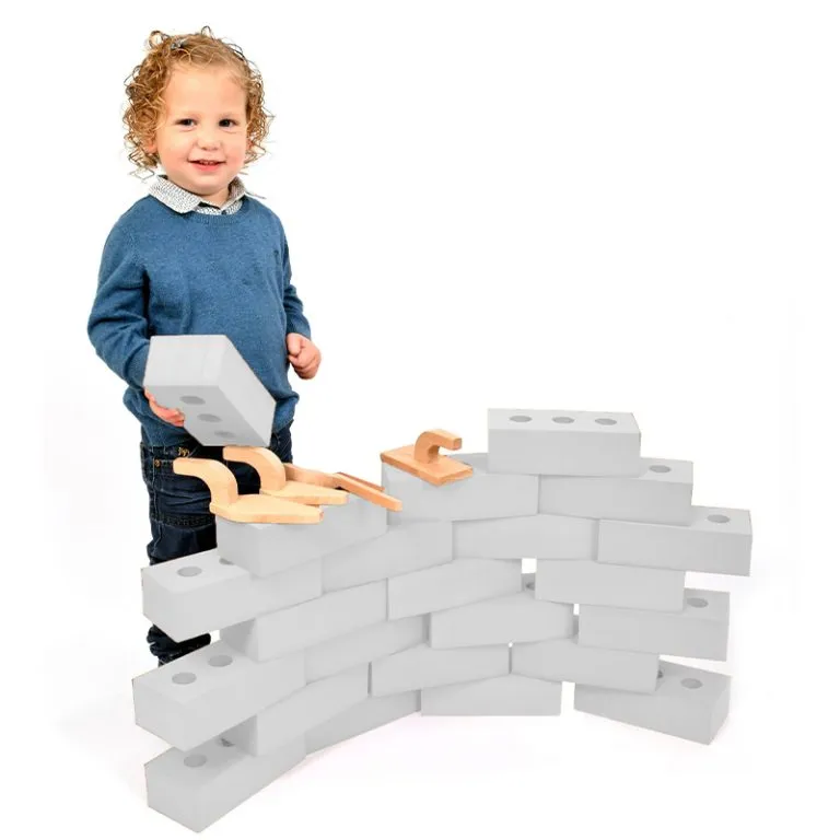 25 White Foam Bricks – Build, Create, and Play!