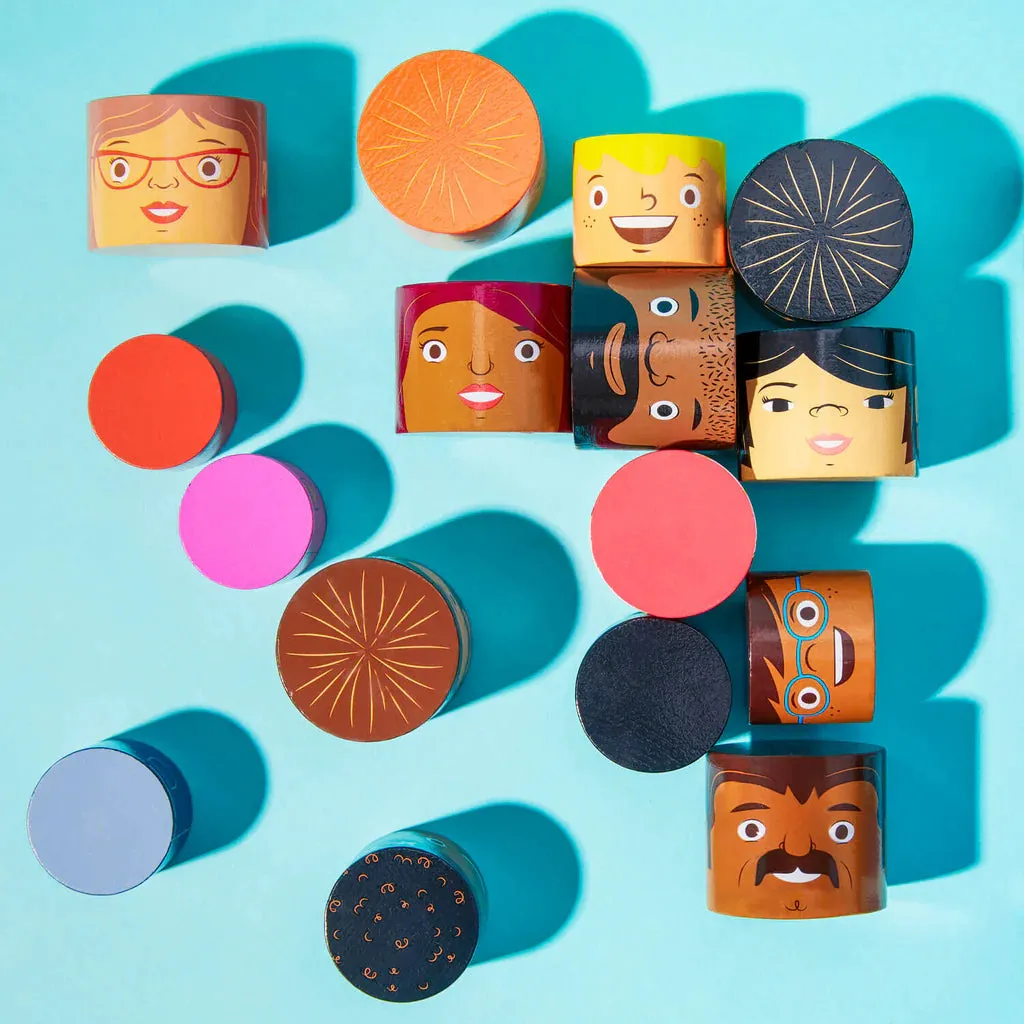 32-Piece Diverse Family Play Set