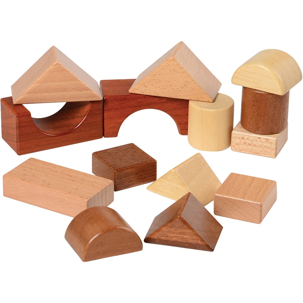 46-Piece Earth, Wind, and Water Nature-Themed Wooden Block Set