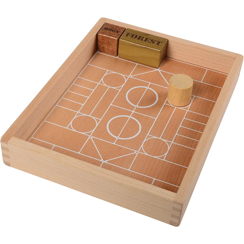 46-Piece Earth, Wind, and Water Nature-Themed Wooden Block Set