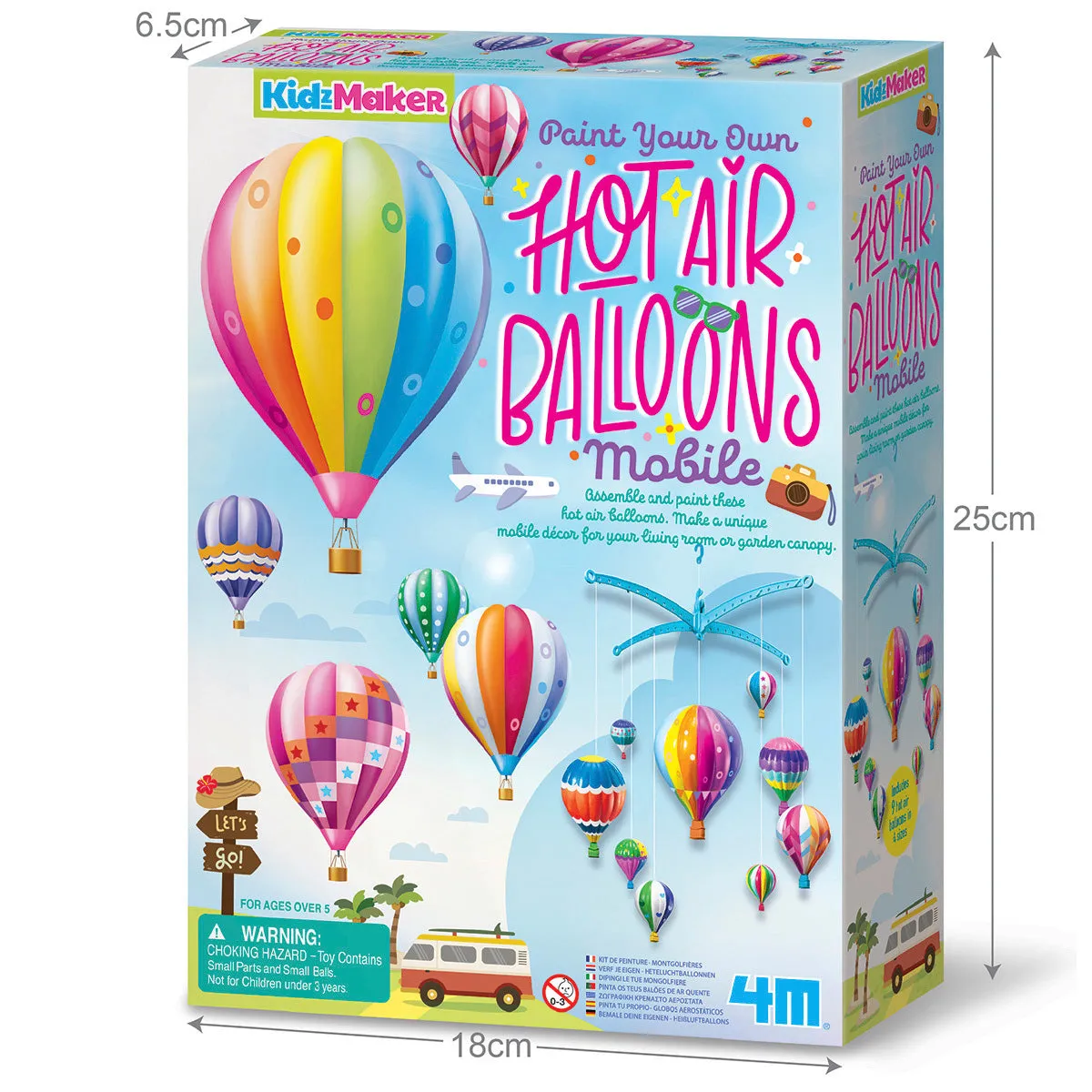 4M Kidzmaker Hot Air Balloons Mobile