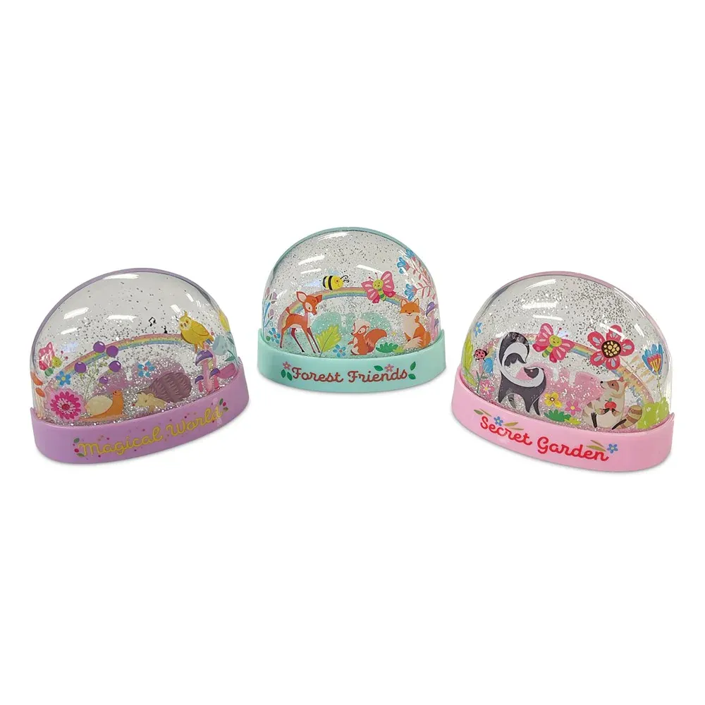 4M Kidzmaker Mini Glitter Rainbow Water Domes
