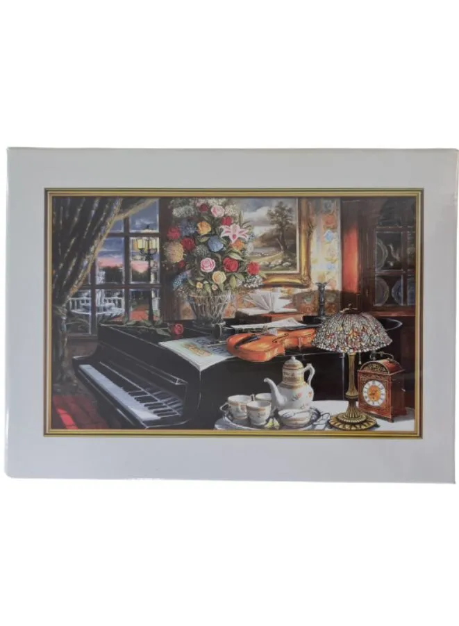 500 Piece Jigsaw Puzzle with Unique Artwork, Music Room (52 x 38 cm)