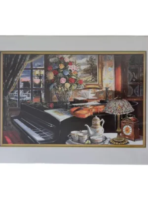 500 Piece Jigsaw Puzzle with Unique Artwork, Music Room (52 x 38 cm)