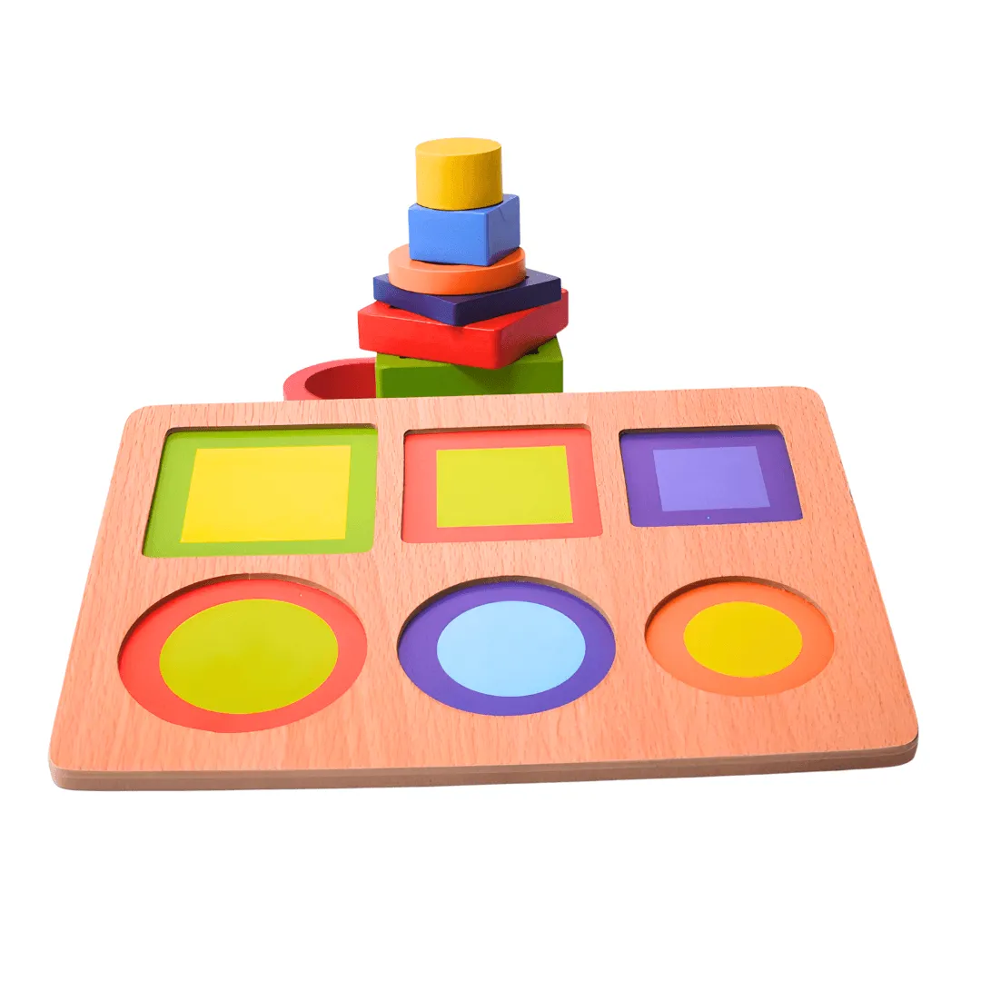 6 Shapes Building Blocks for Kids Age 3