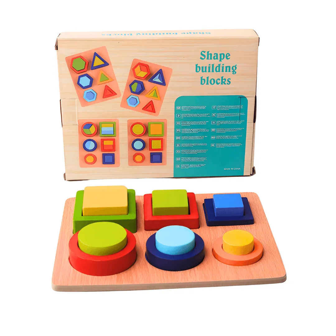 6 Shapes Building Blocks for Kids Age 3