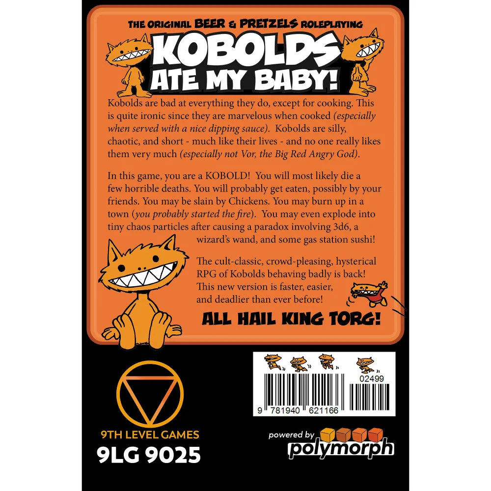 9th Level Games Kobolds Ate My Baby 25th Anniversary Edition - The Orange Book