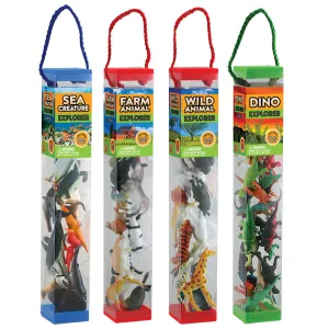 Animal Explorer - Farm, Wild, Dinosaur & Sea Creature Tubes - SET of 4