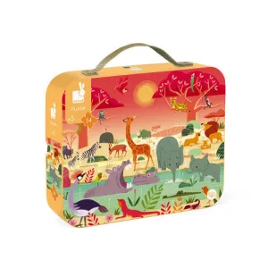 Animal Reserve 54 Piece Jigsaw Puzzle In Carry Case by Janod