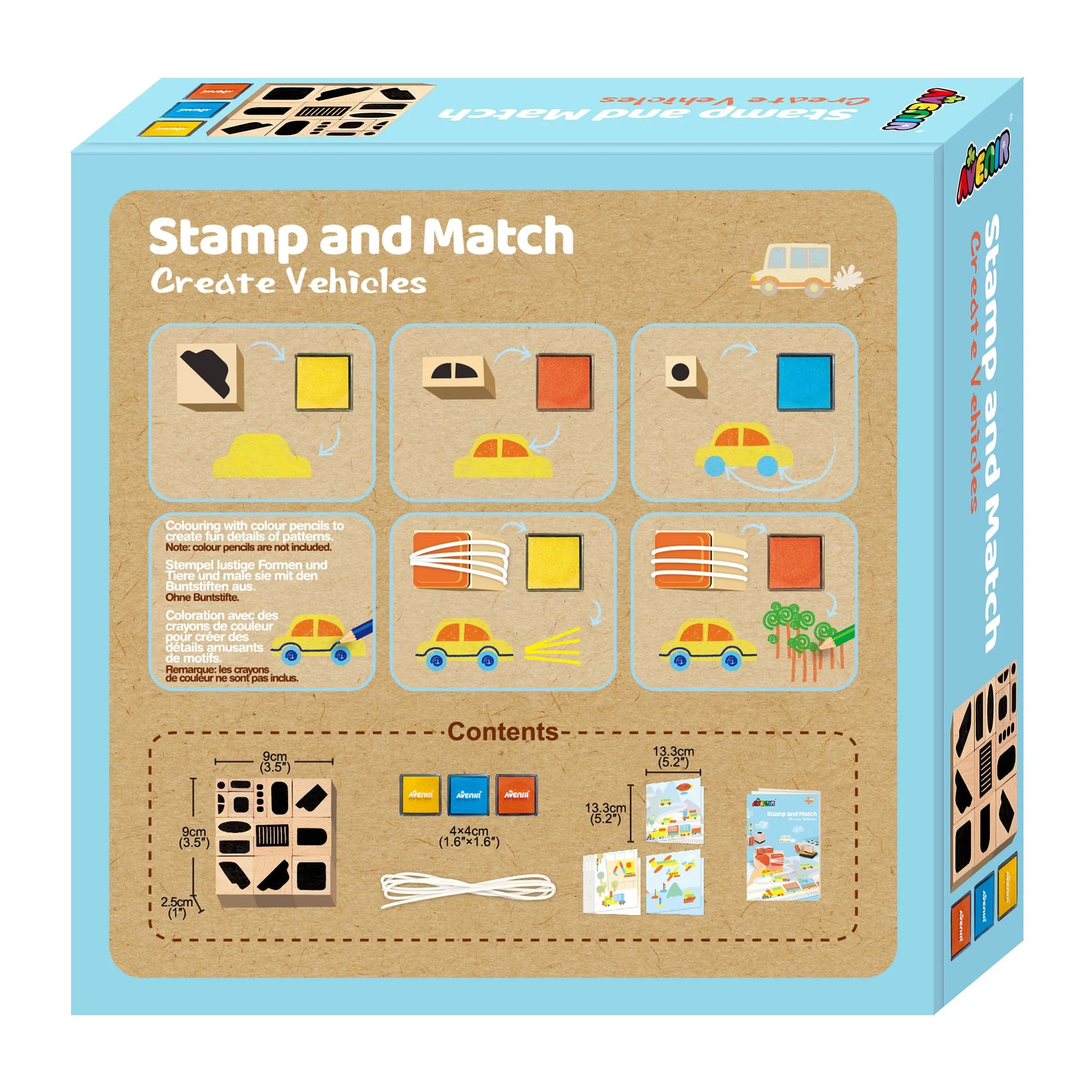 Avenir Stamp And Match Art Create Vehicles