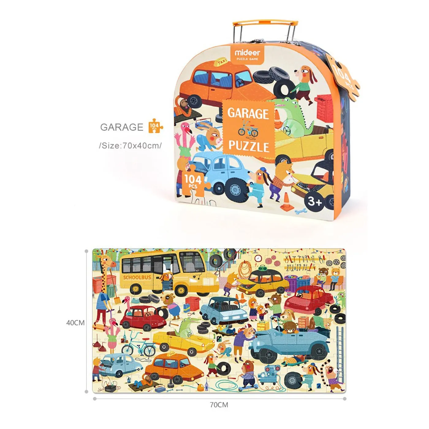 Busy Garage 104pcs Puzzle Gift Box