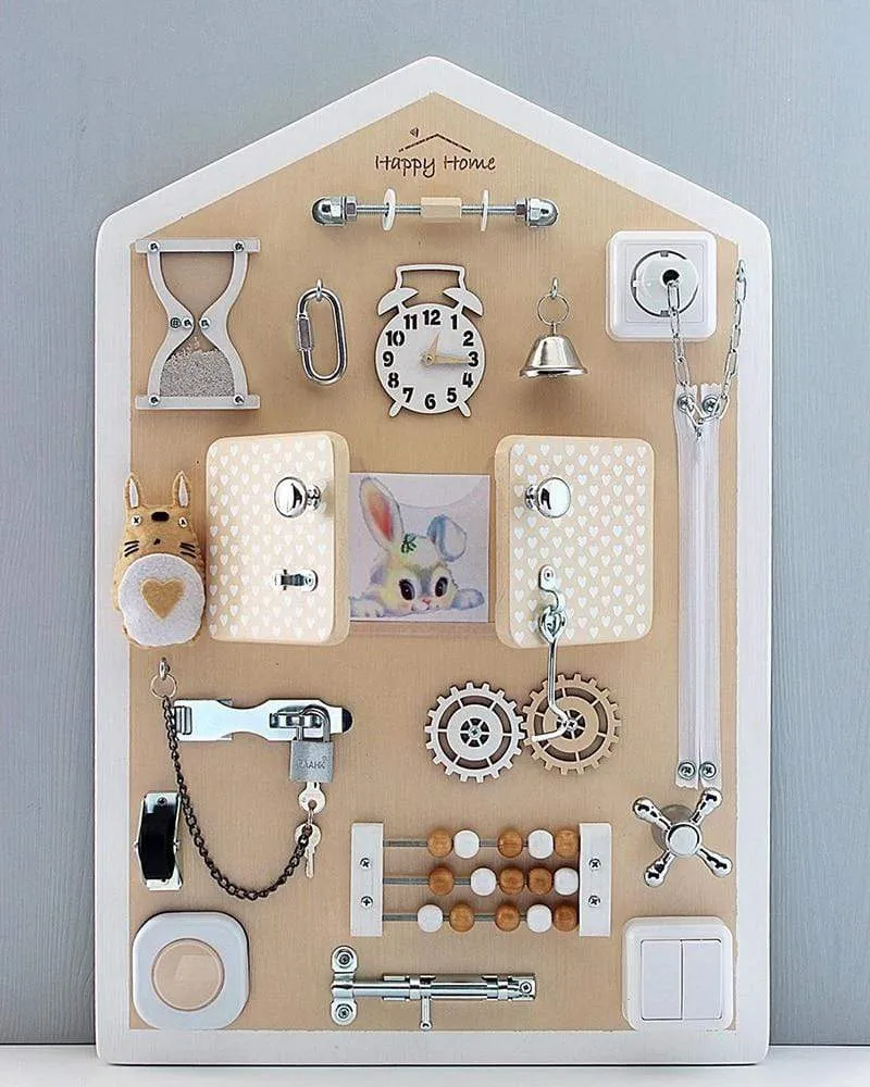 Children Busy Board Accessories Wood DIY Toy Montessori Material Early Education Activity Toddler Toys For Basic Skills Learning