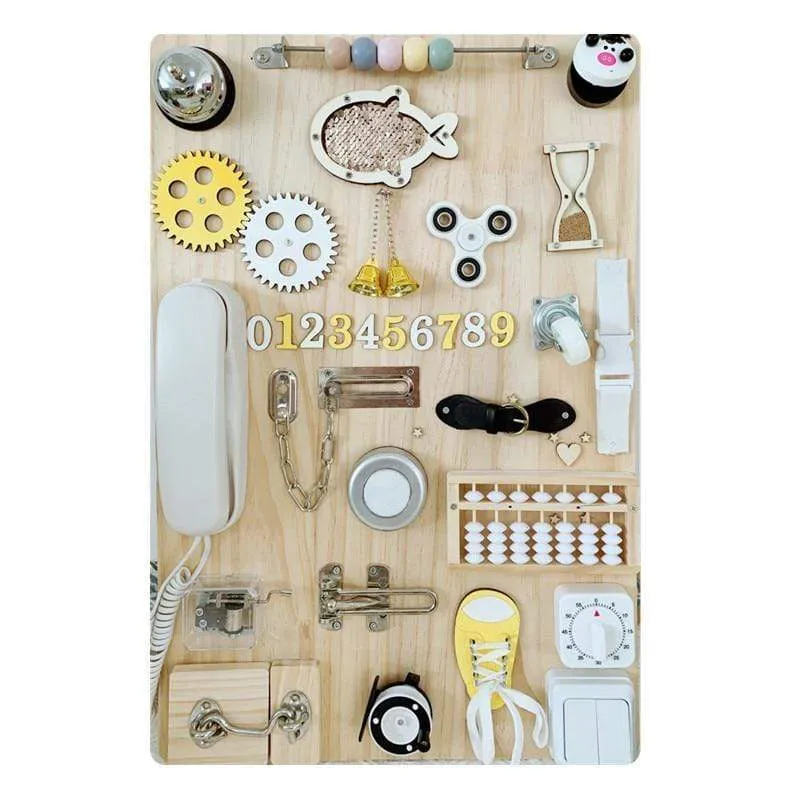 Children Busy Board Accessories Wood DIY Toy Montessori Material Early Education Activity Toddler Toys For Basic Skills Learning
