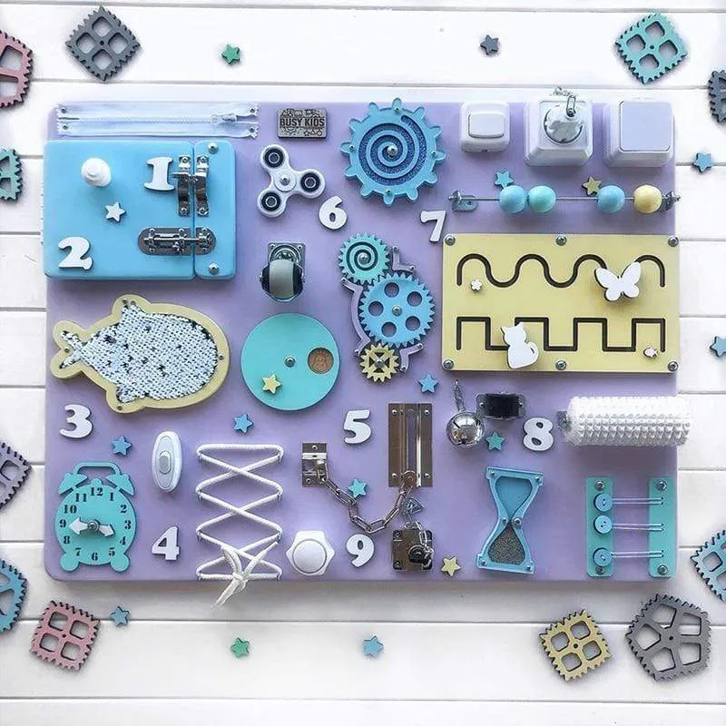 Children Busy Board Accessories Wood DIY Toy Montessori Material Early Education Activity Toddler Toys For Basic Skills Learning
