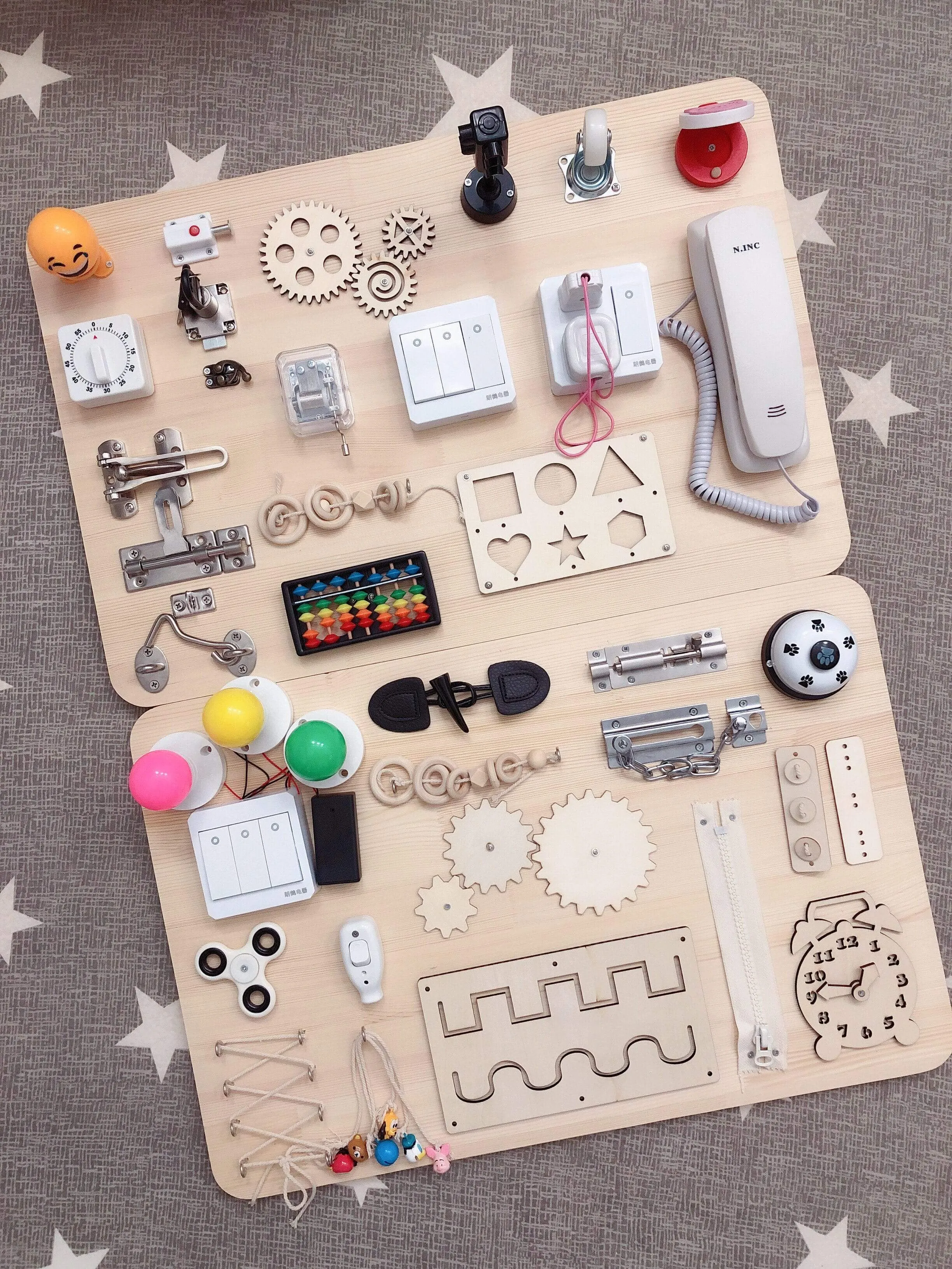 Children Busy Board Accessories Wood DIY Toy Montessori Material Early Education Activity Toddler Toys For Basic Skills Learning