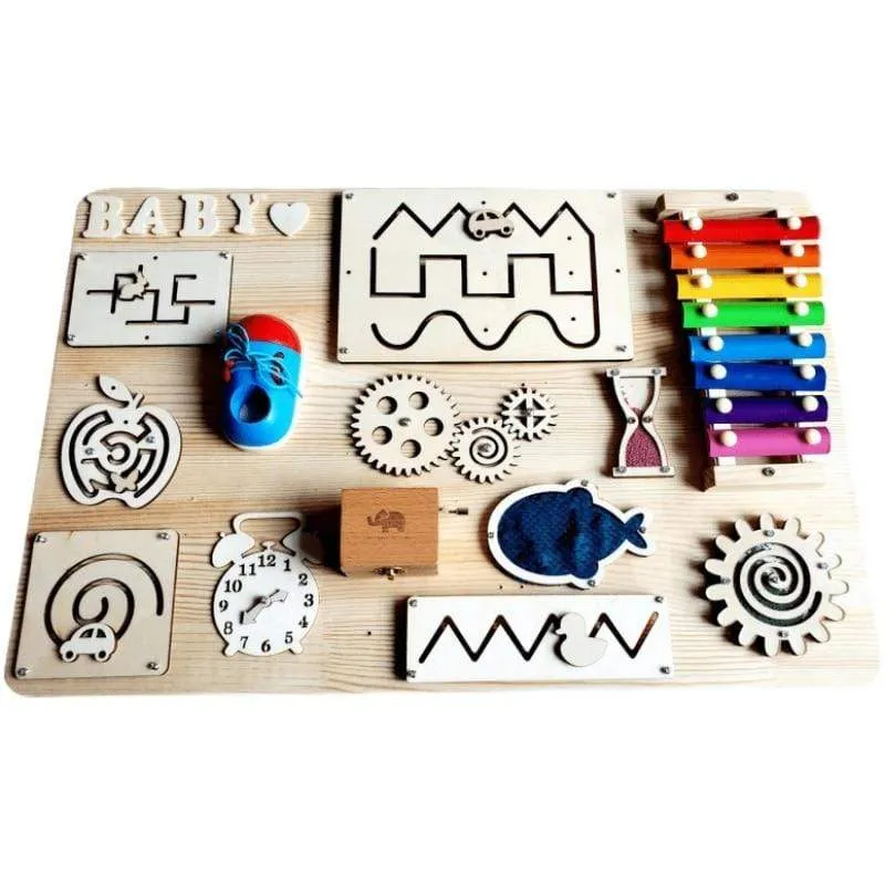 Children Busy Board Accessories Wood DIY Toy Montessori Material Early Education Activity Toddler Toys For Basic Skills Learning