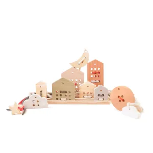 Cityscape Wooden Lacing Set