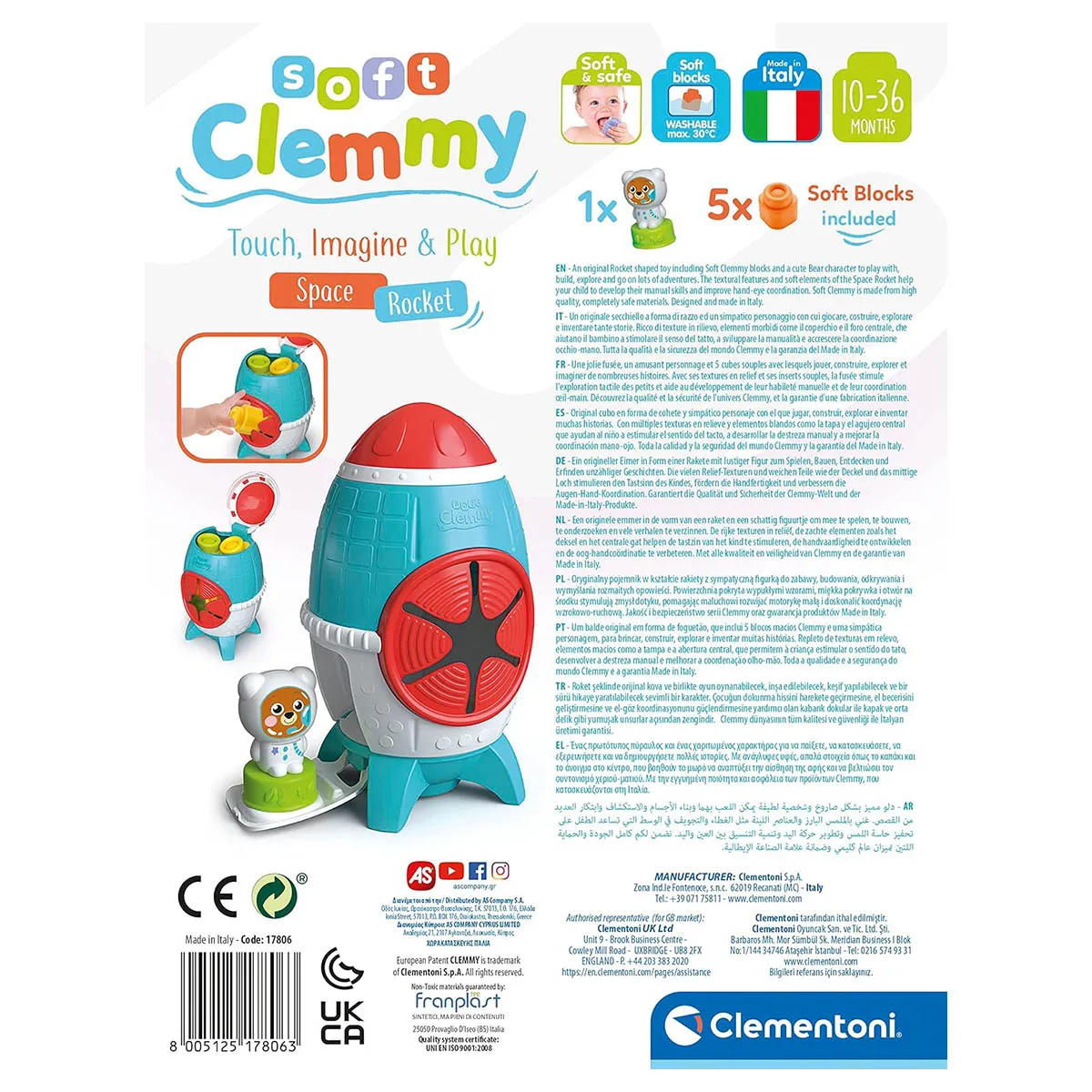 Clementoni Soft Clemmy Space Rocket