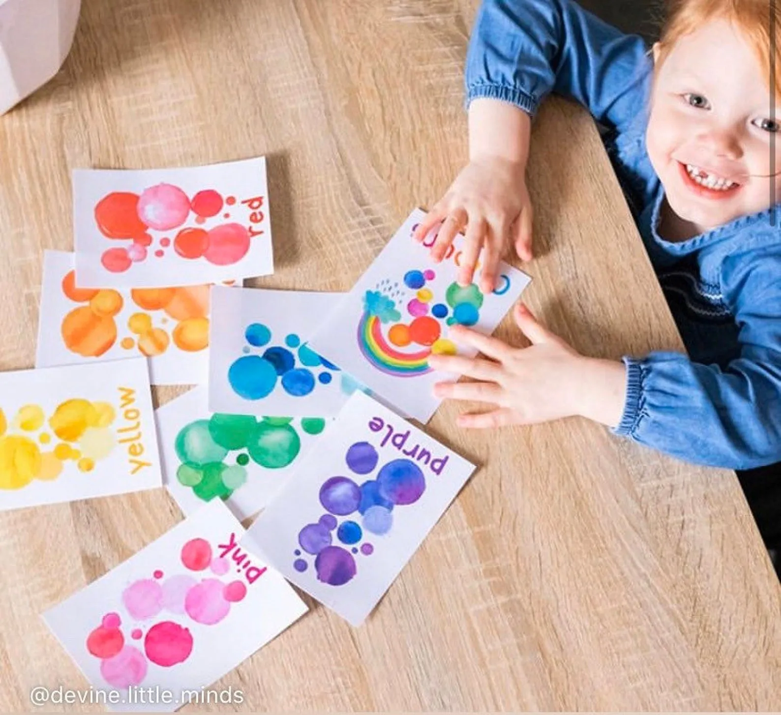 Colours Flash Cards By Devine Little Mind