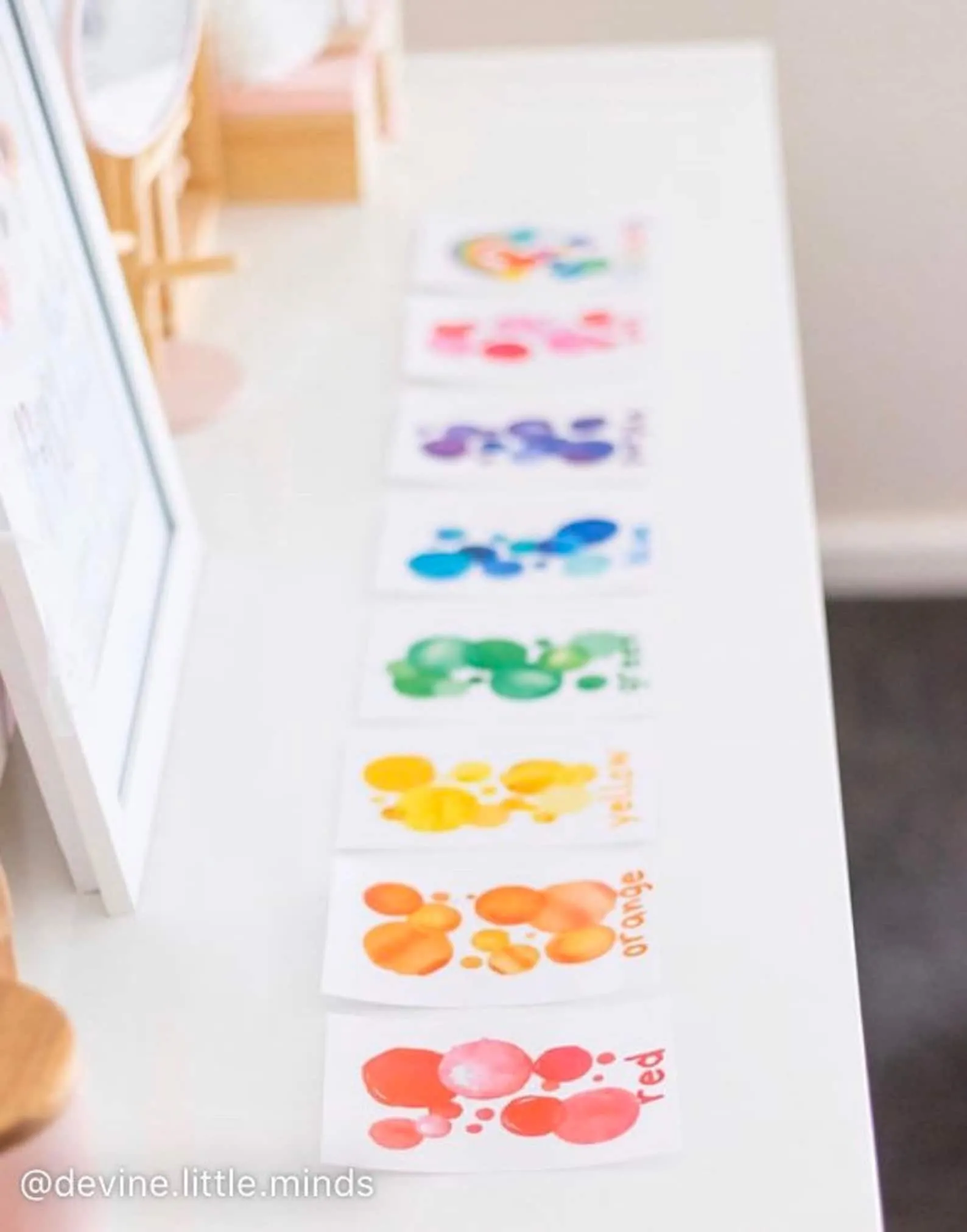 Colours Flash Cards By Devine Little Mind