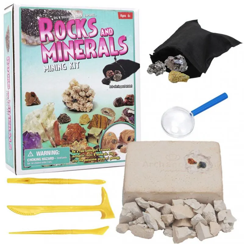 Digging Up Fossils Toy Set Pretend To Be Archaeological Excavation Science Exploration Treasure Gems Mining Kit Assembly Gifts