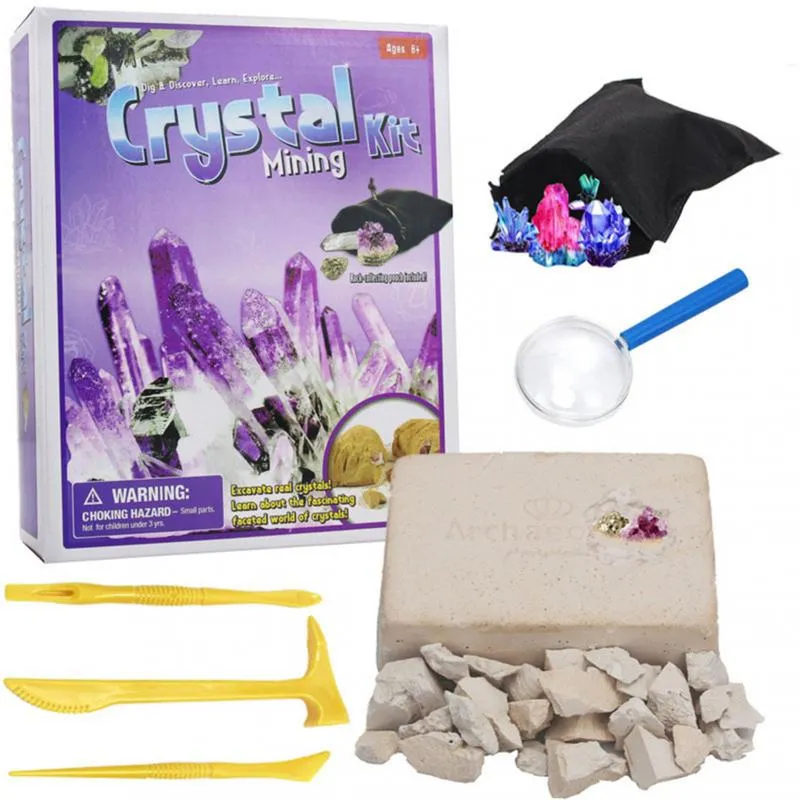 Digging Up Fossils Toy Set Pretend To Be Archaeological Excavation Science Exploration Treasure Gems Mining Kit Assembly Gifts