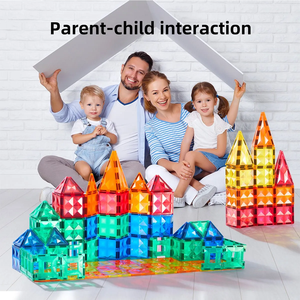 Distinctive Pack 100pcs Rainbow Magnetic Tiles