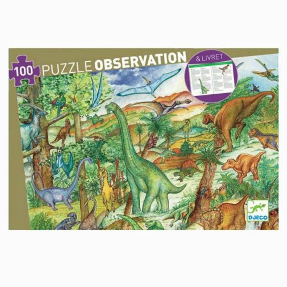 Djeco Observation Dinosaurs 100pc Puzzle