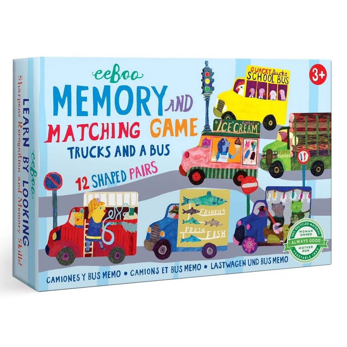 eeBoo Trucks & a Bus Little Memory & Matching Game