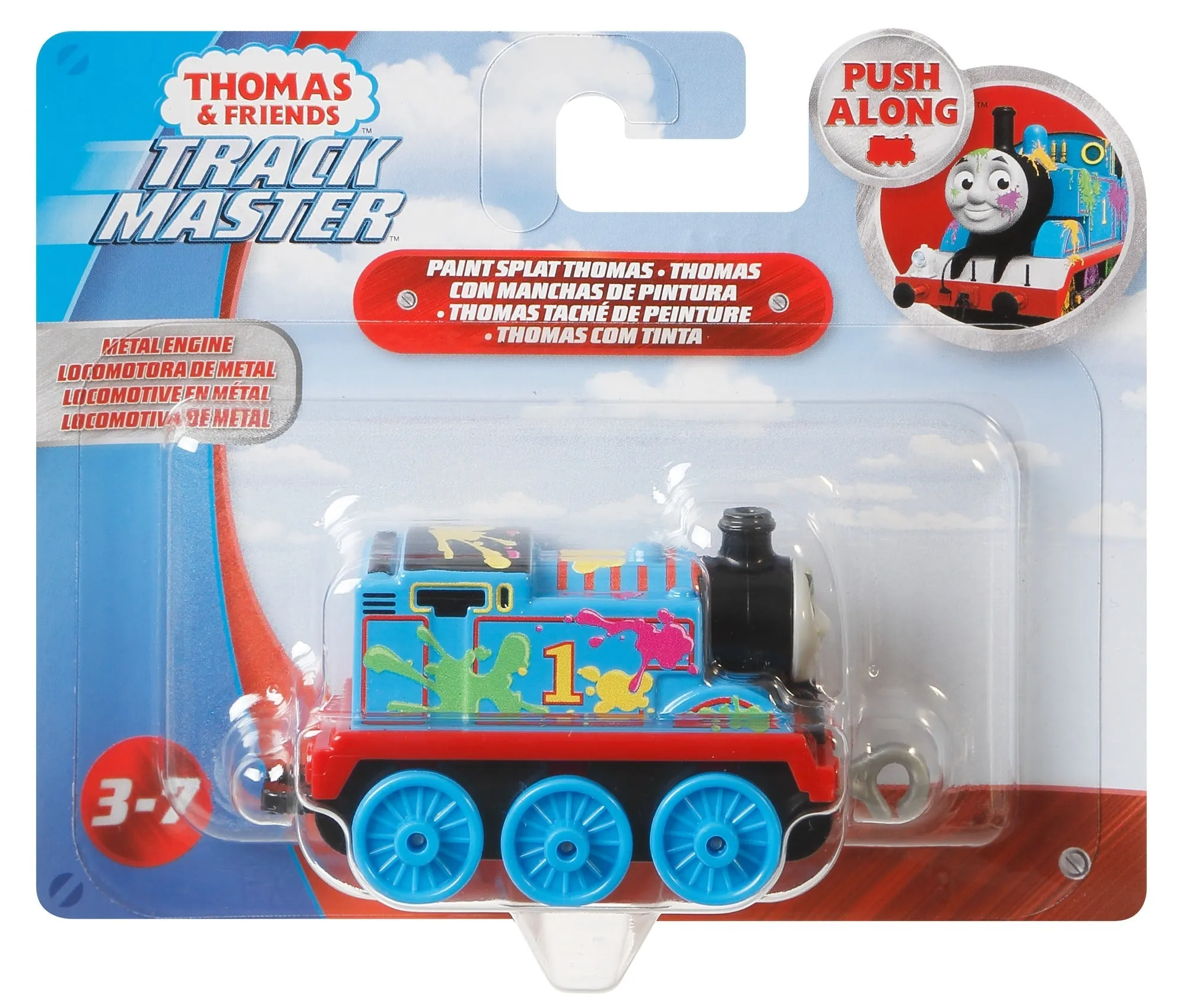 Fisher-Price Thomas & Friends Trackmaster Push Along Small Engine Paint Splat Thomas