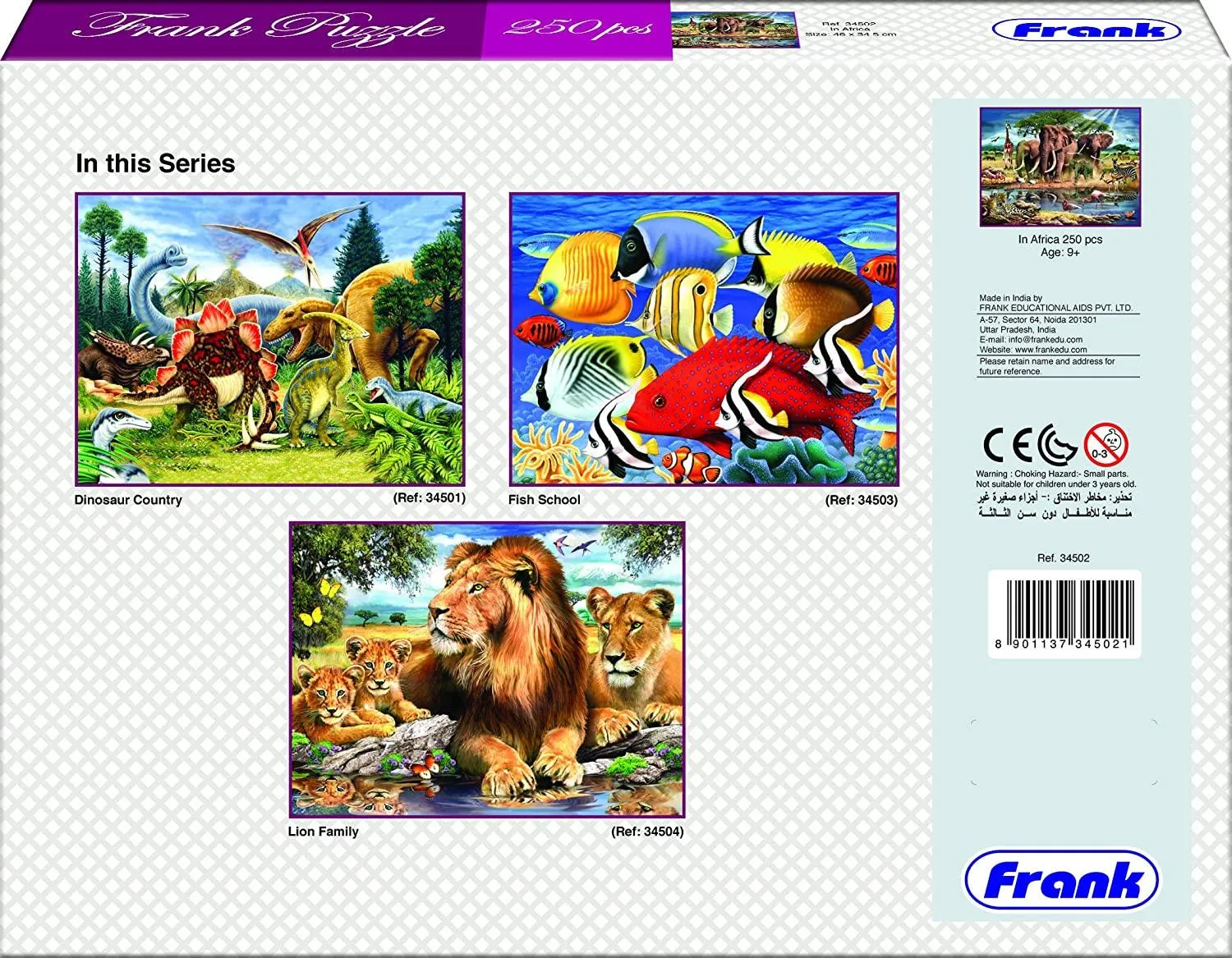Frank  In Africa 250 Pieces Jigsaw Puzzle For 8 Year Old Kids And Above