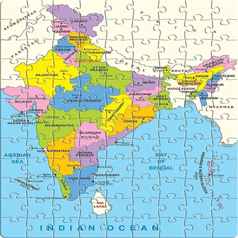 Frank India Map Puzzle (108 Pieces)