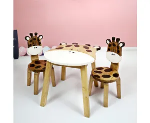 Giraffe Table   2 Giraffe Chairs Set