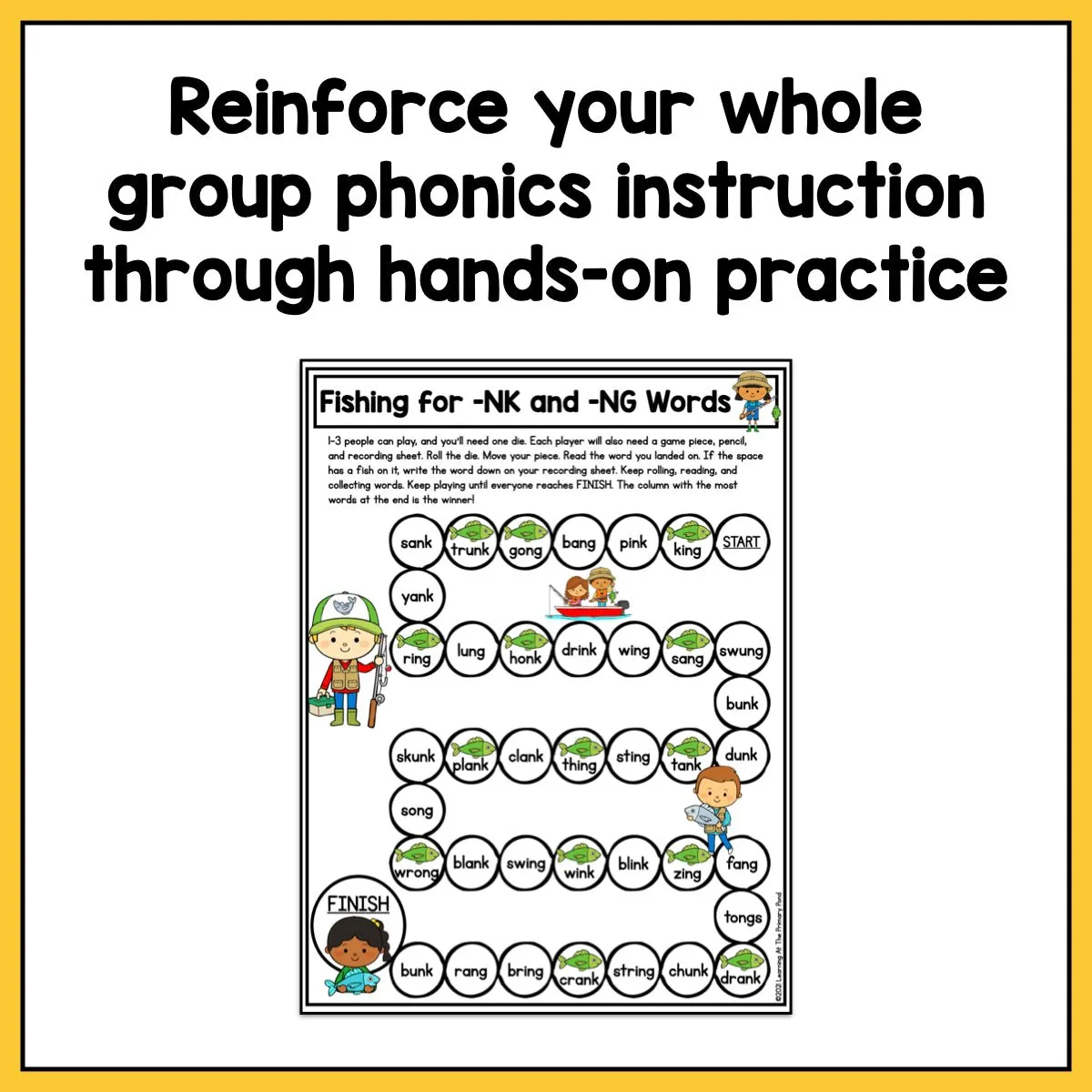 Glued Sounds Games: First Grade No-Prep Phonics