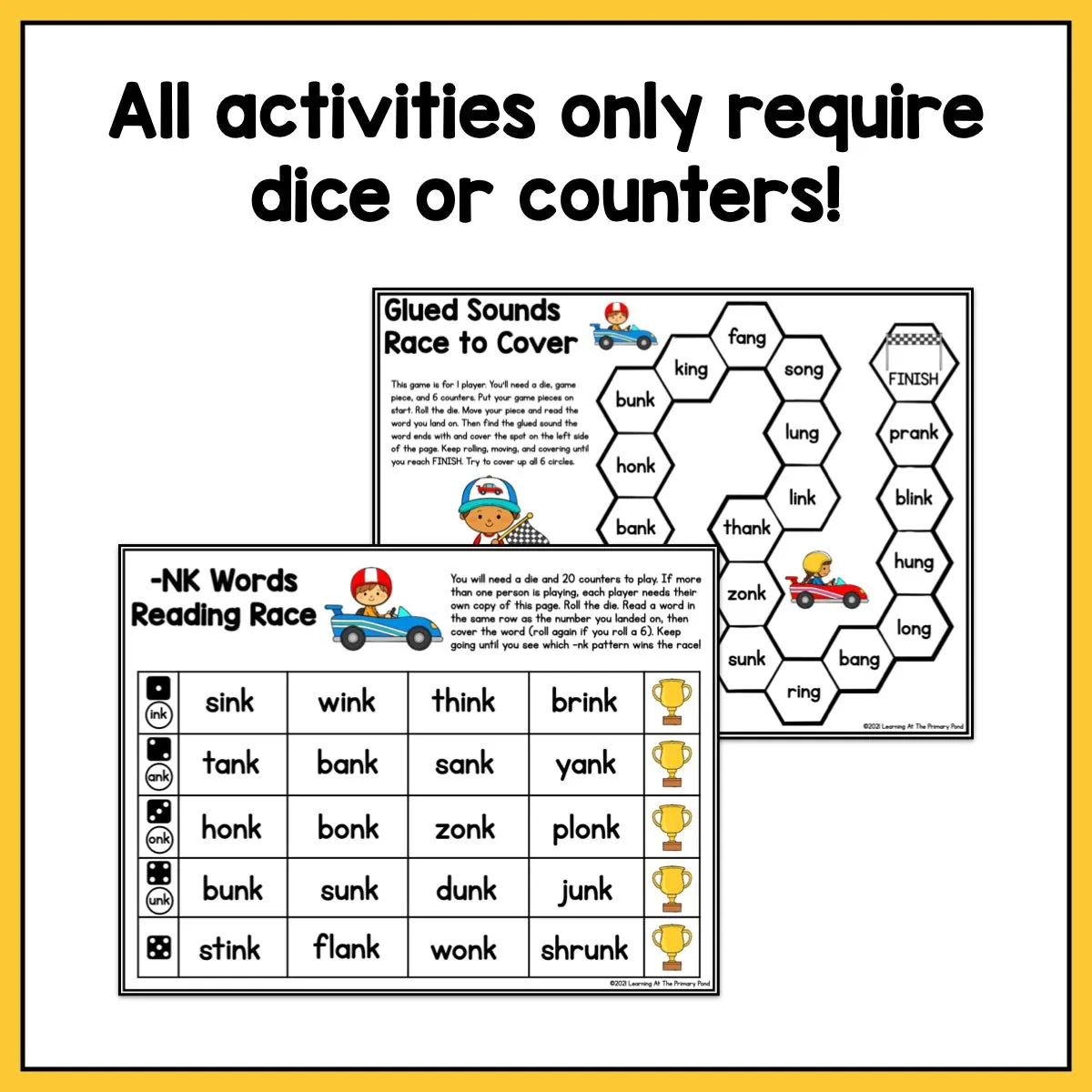 Glued Sounds Games (Welded Sounds Games): Second Grade No-Prep Phonics