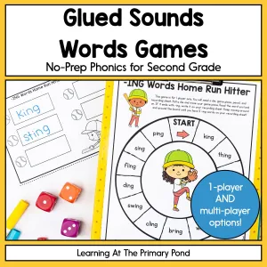 Glued Sounds Games (Welded Sounds Games): Second Grade No-Prep Phonics