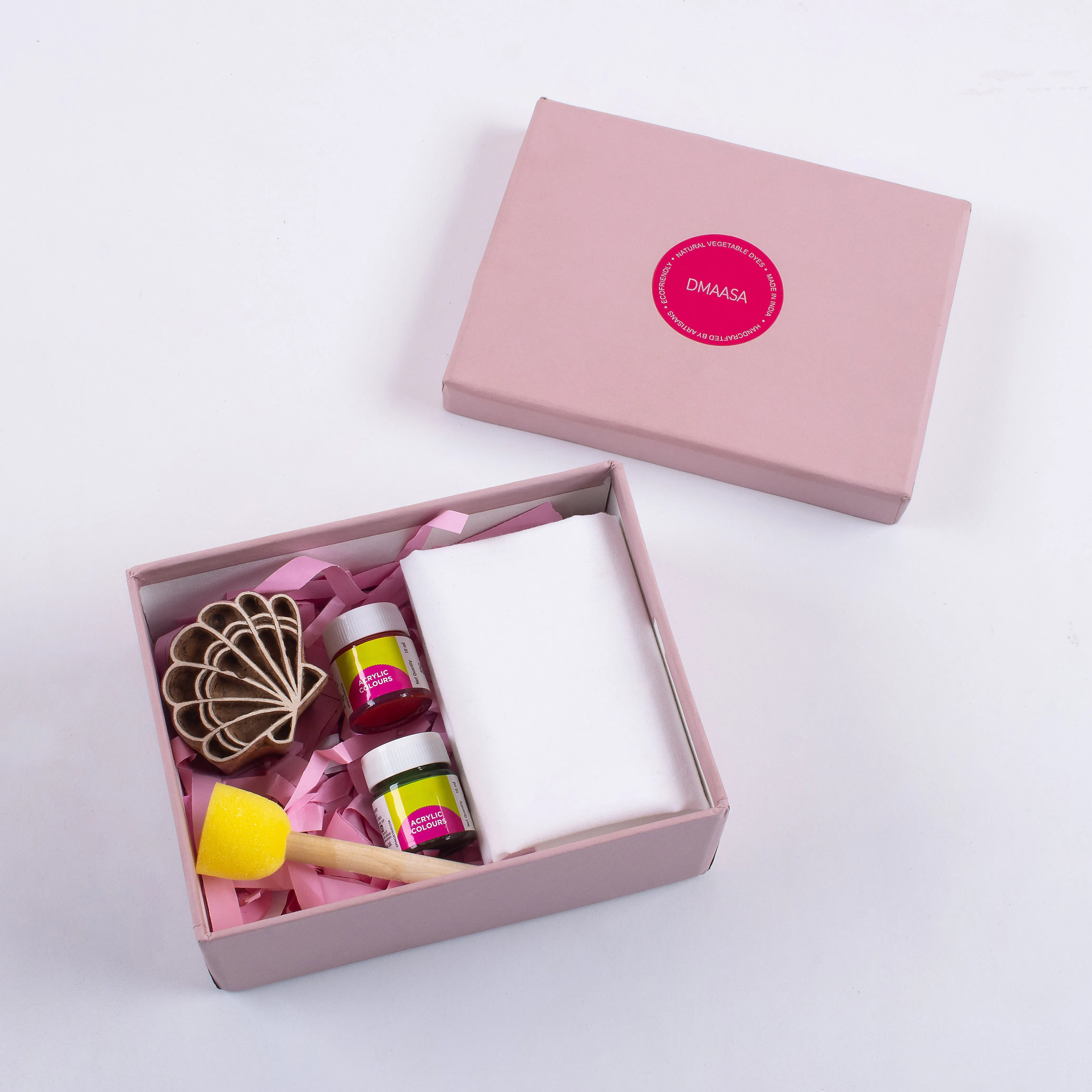 Hand Wooden Block Printing Blocks and Dyes Print Kit
