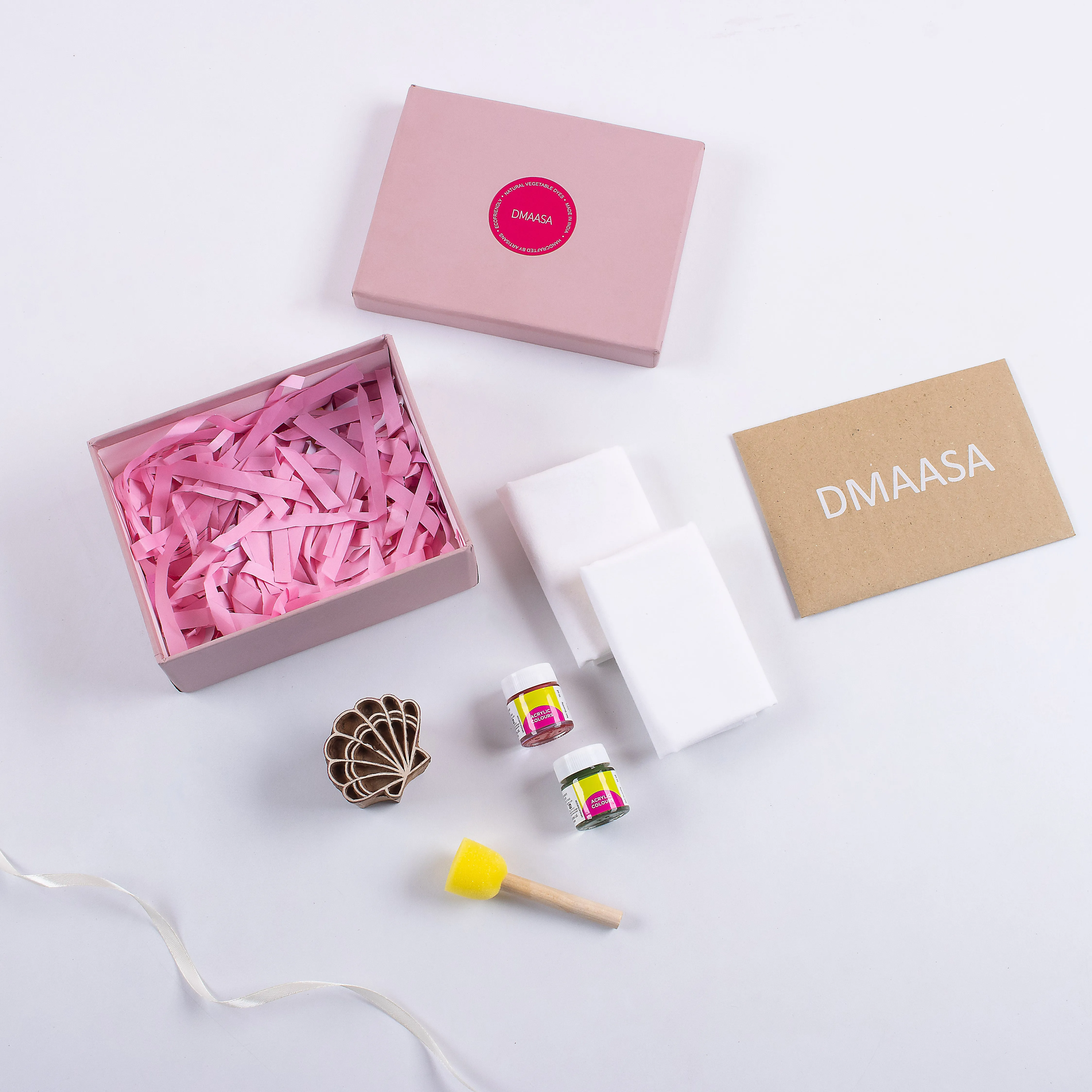 Hand Wooden Block Printing Blocks and Dyes Print Kit