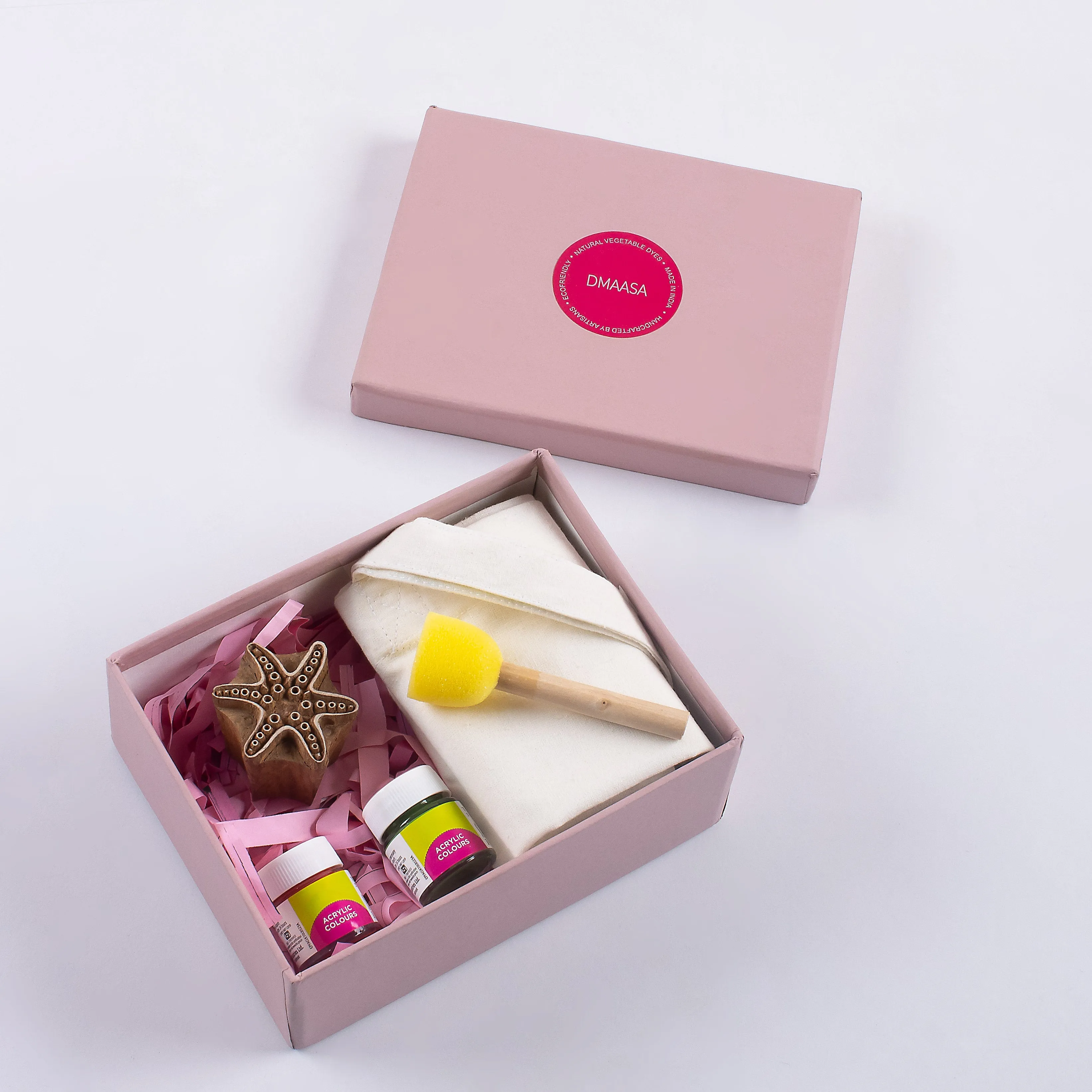 Handmade Wood Block Printing Kit With Tote Bag For Women