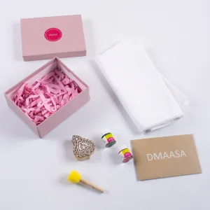 Handmade Wooden Hand Block Printing Kit with Scarf