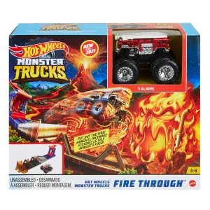 Hot Wheels Monster Trucks Fire Through Playset