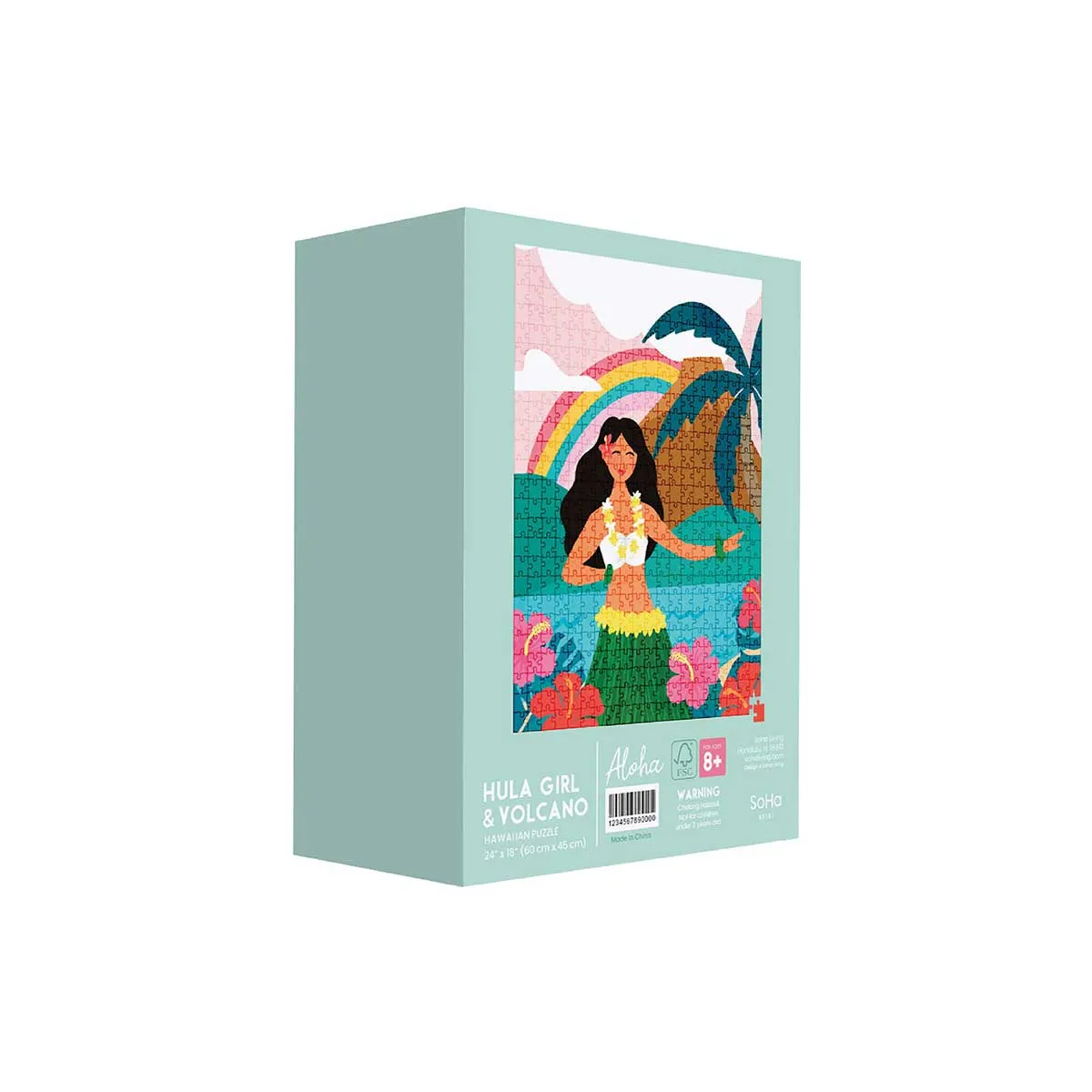 Hula Girl Volcano Rectangle Puzzle, 500pcs