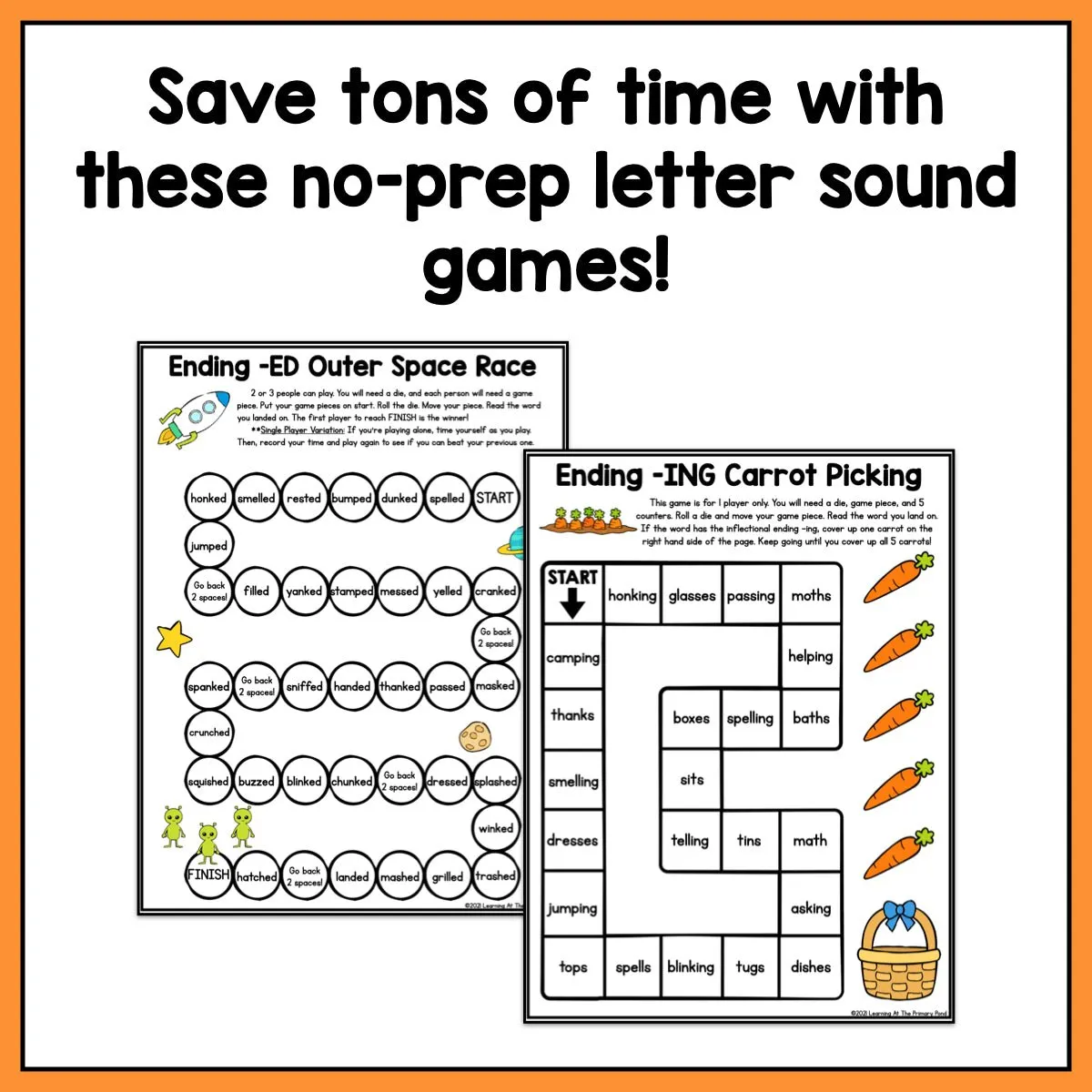 Inflectional Endings Games: Second Grade No-Prep Phonics