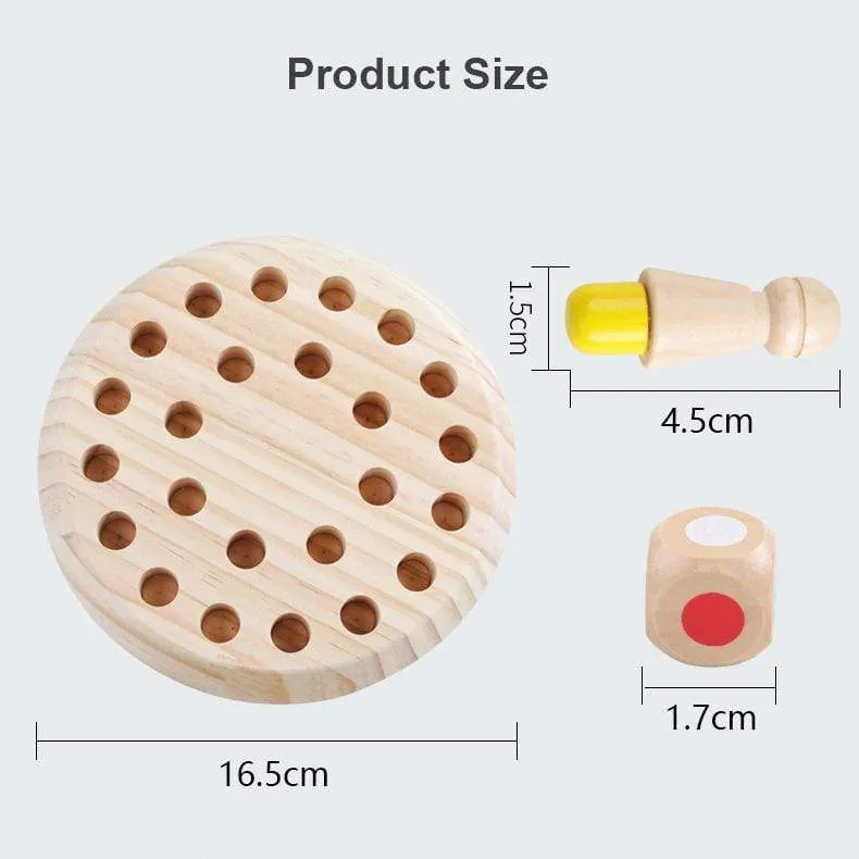 Kids Game Chess Wooden Memory Match Stick Fun Color Game Board Puzzles Educational Toy Cognitive Ability Learning Children Toys
