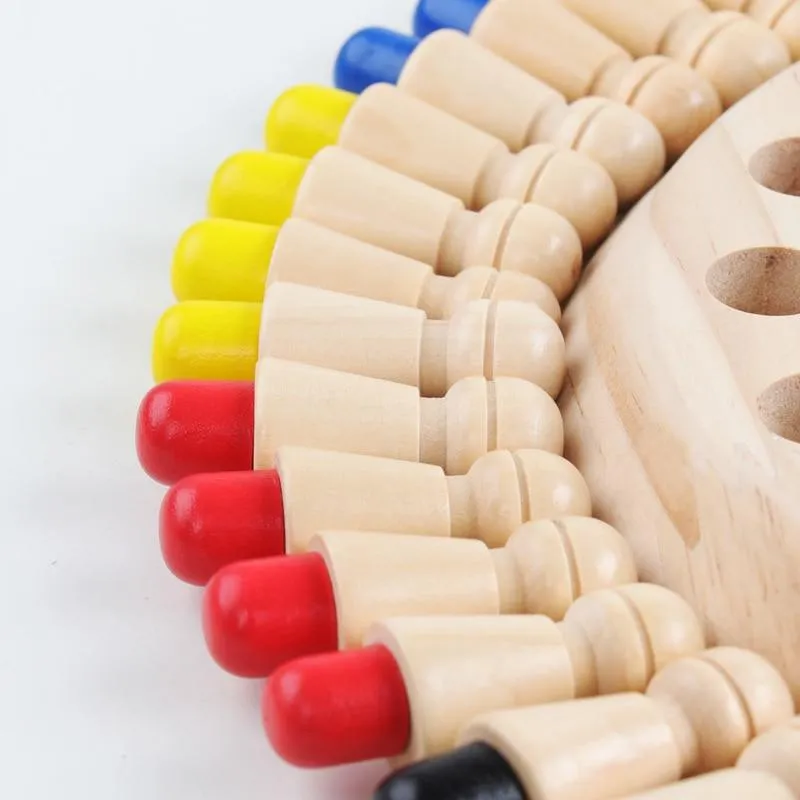 Kids Game Chess Wooden Memory Match Stick Fun Color Game Board Puzzles Educational Toy Cognitive Ability Learning Children Toys