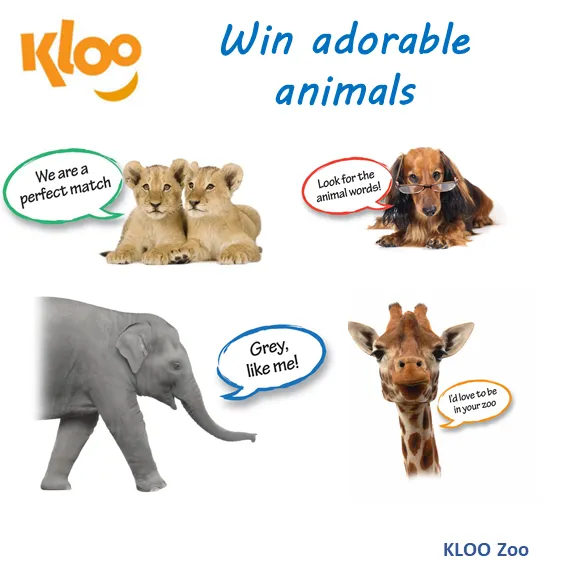 KLOO Zoo - Flash Card Reading Game  for Kids - Literacy Card Games for Preschool and Nursery Children)