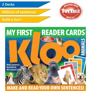 KLOO Zoo - Flash Card Reading Game  for Kids - Literacy Card Games for Preschool and Nursery Children)